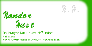 nandor hust business card